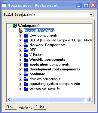 VxWorks Tornado Create Project