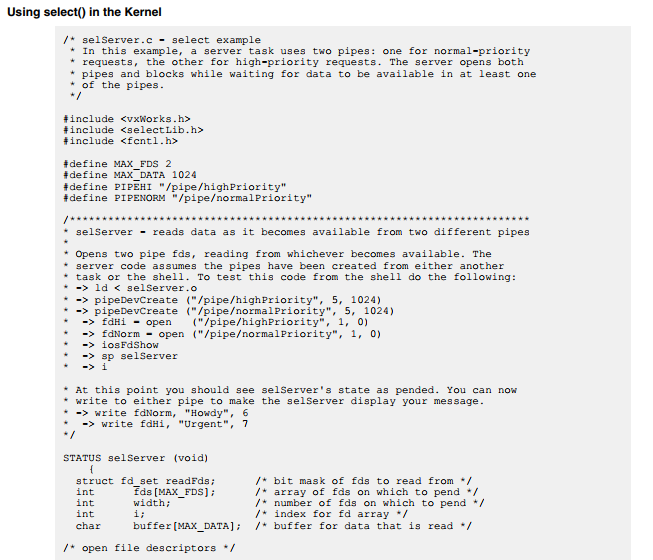 VxWorks 7 System IO