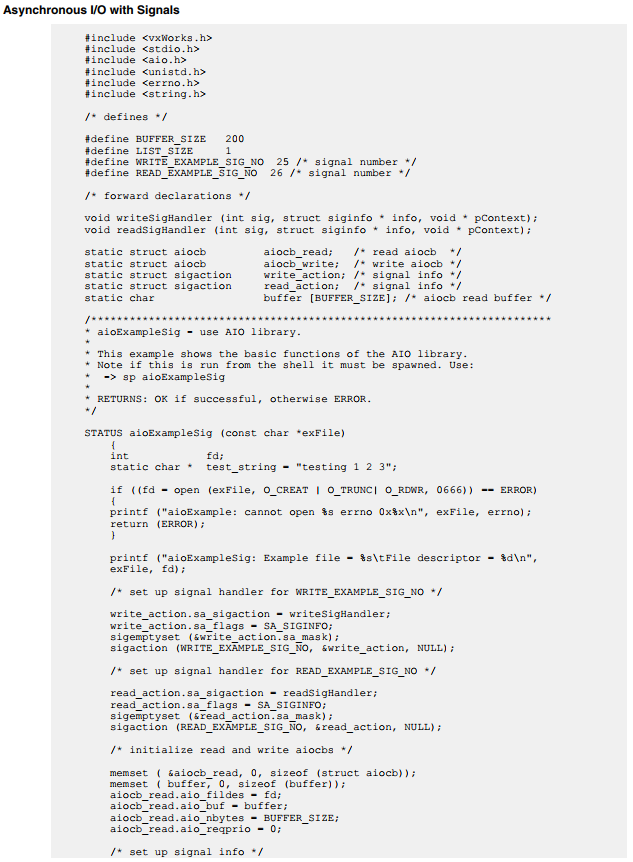 VxWorks 7 System IO