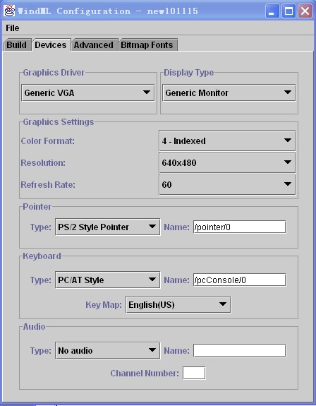 VxWorks WindML Configuration Device