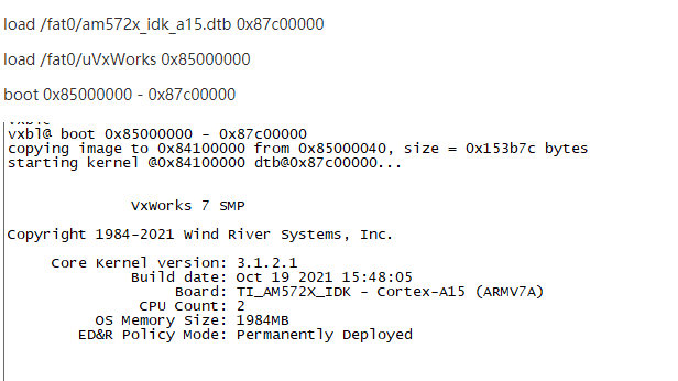 VxWorks7 AM57xx VxBL