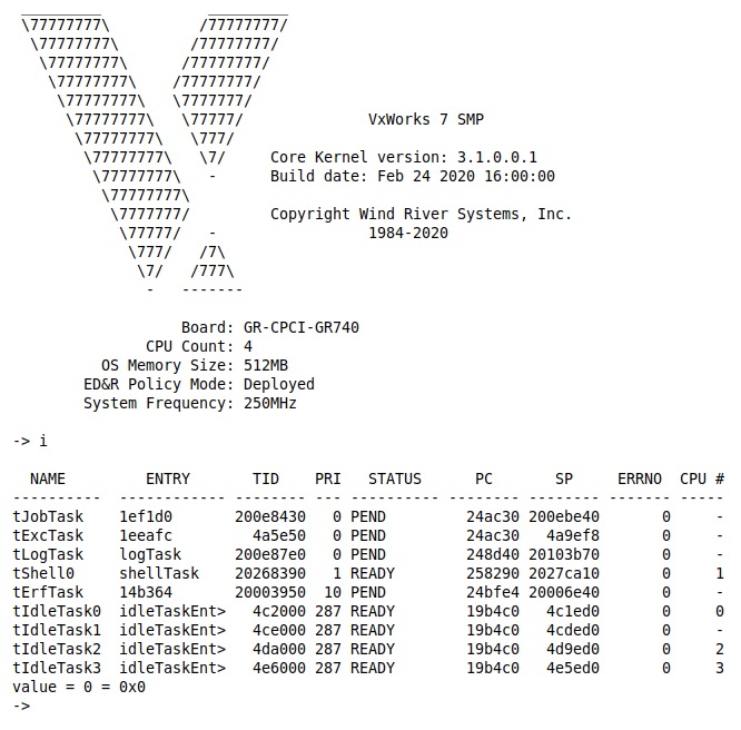 Sparc VxWorks 7 SMP