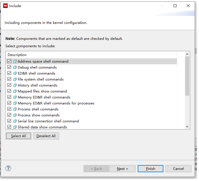 VxWorks7 Add Shell Component