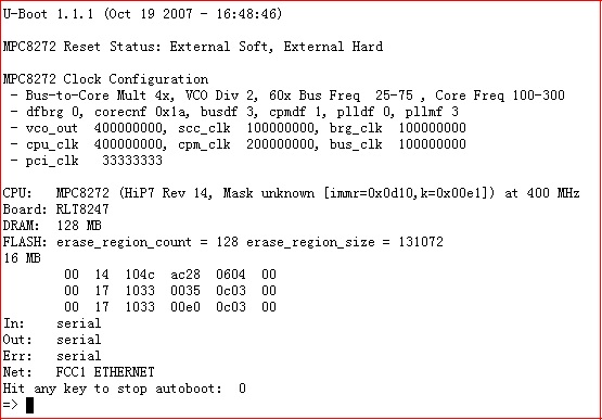 PowerPC MPC8247 uboot