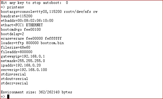 PowerPC MPC8247 uboot set parameter