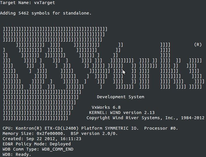 VxWorks System Running