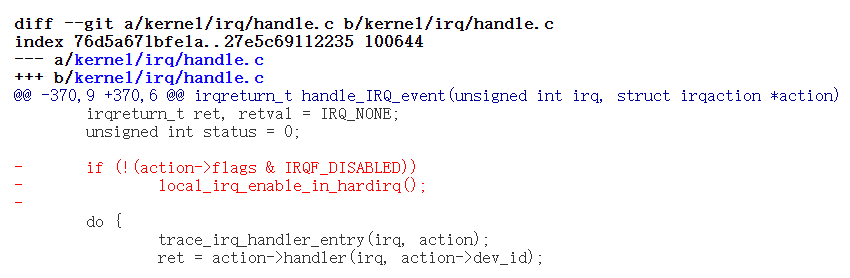 Linux Interrupt Nesting