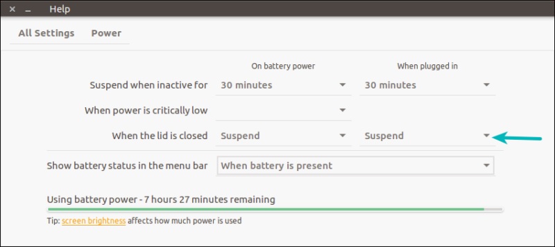 System Power Setting