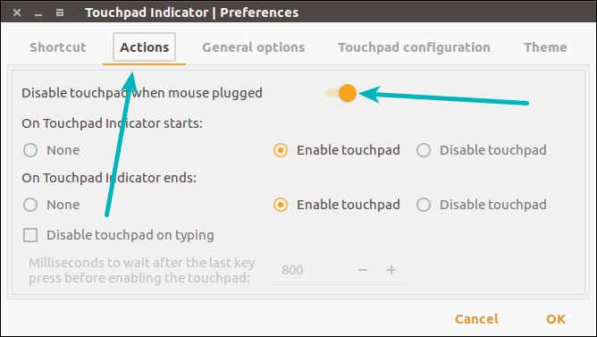 Ubuntu mouse touchpad