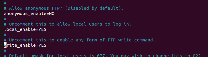 Linux vsftpd configuration