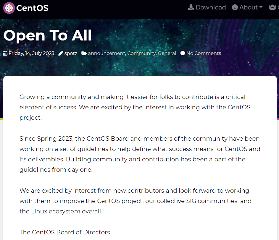 CentOS Open to ALL
