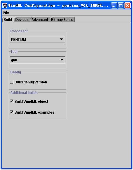 VxWorks WindML Config