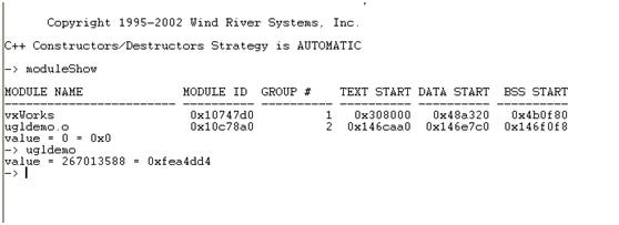 VxWorks WindML Shell